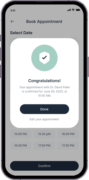 Notification that you have made an appointment with the doctor